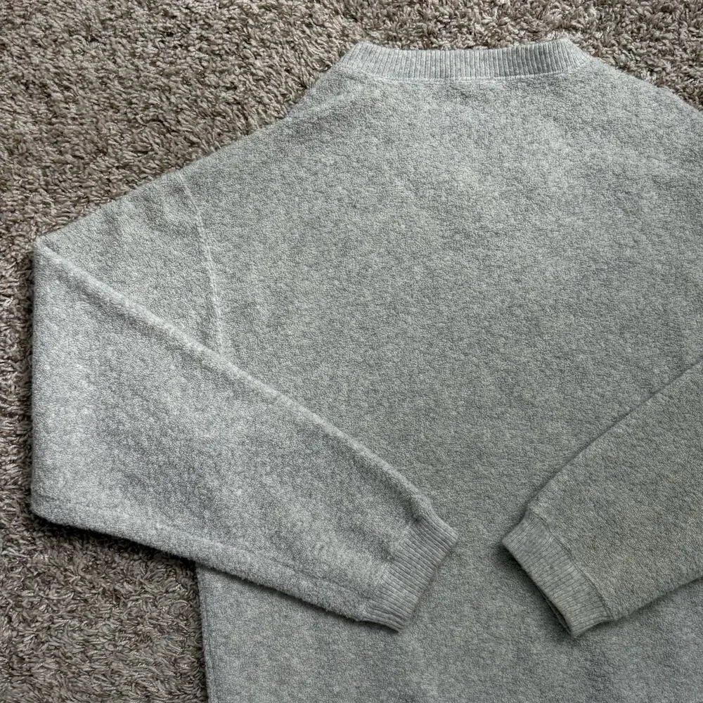 Vintage Giorgio Armani Wool Blend V-Neck Sweater Light Grey Pullover Mens Size M